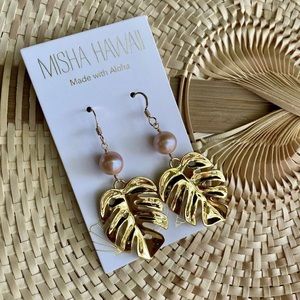Misha Hawaii Monsterra Earrings